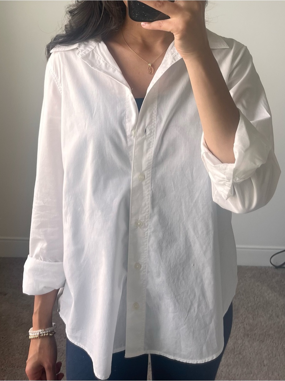 Banana Republic White Women’s Button-Down Shirt